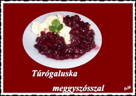 Túrógaluska meggyszósszal