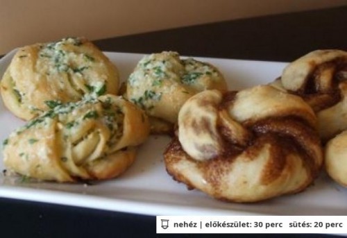 Fokhagymás csomó recept