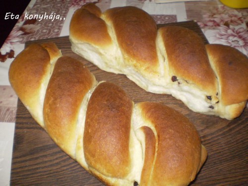 Mazsolás fonott kalács Eta módra,,,:)