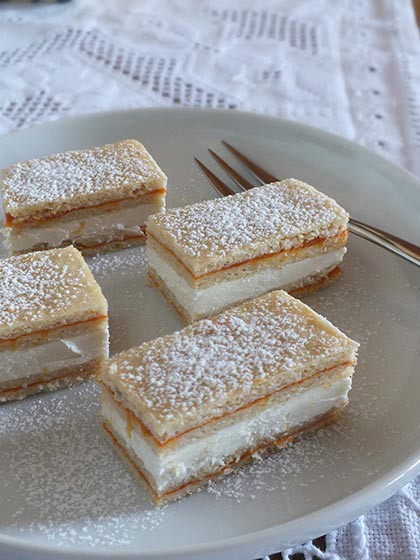 Amerikai citromkrémes szelet