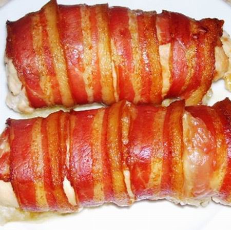 Baconba tekert csirkemell