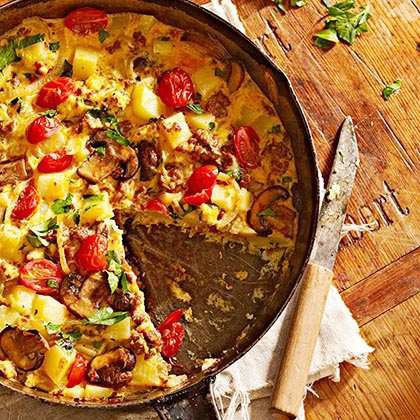 Potato, Bacon, and Parmesan Frittata
