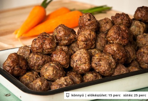 Zöldséges húsgolyók