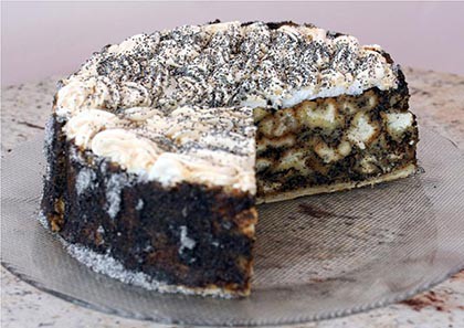 Mákos guba torta