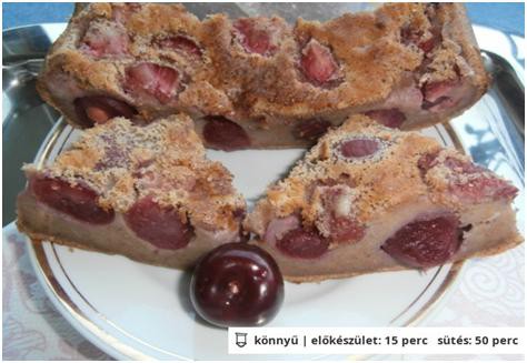 Clafoutis - cseresznyés-epres (tejpite)