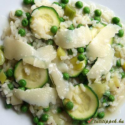 Cukkini rizottó recept