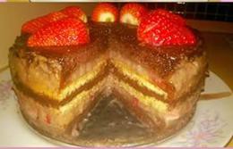 Torta kétféle piskótával
