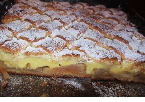 Vaniliapudingos almás szelet