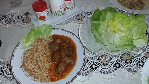 Kacsazúza pörkölt, tarhonyával