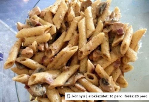 Csirkés-gombás penne