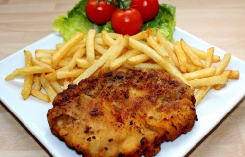 Fokhagymás , bundás tarja