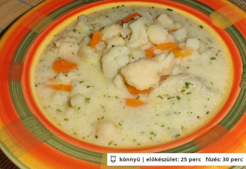Karfiolleves vajas galuskával