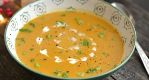 Kókusztejes édesburgonya krémleves recept