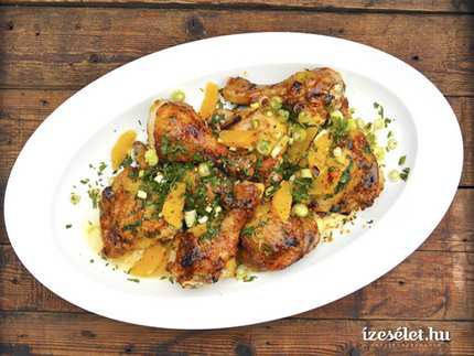 Chilis, narancsos csirkecomb