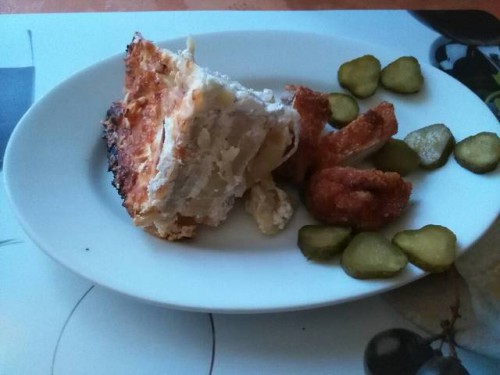 Sajtos-tejfölös-hagymás csőben sült burgonya