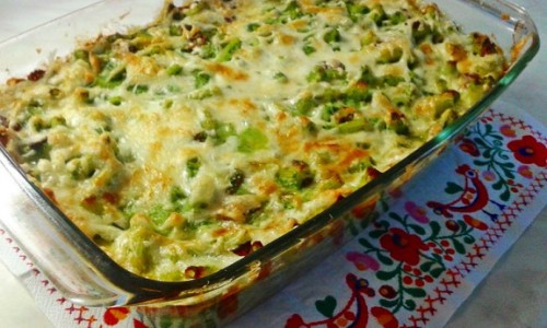 Spenótos-sonkás penne