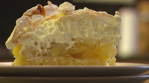 Almás-mandulás habcsók torta