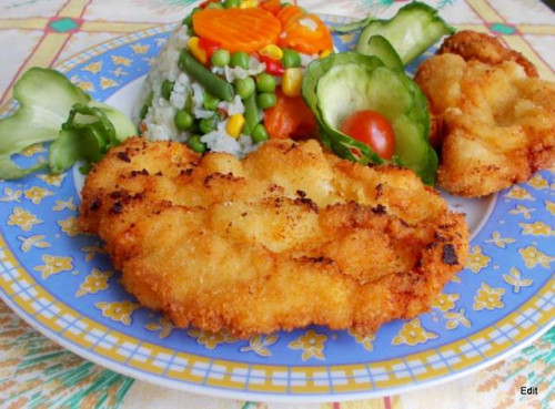 Mustáros rántott csirkemell