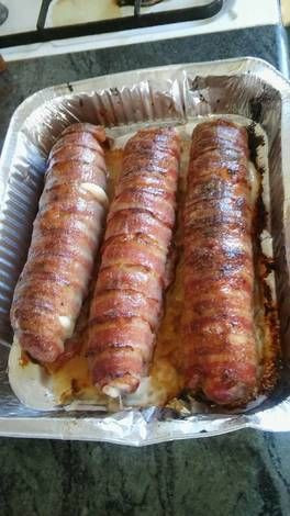 Baconos sajtos tekercs