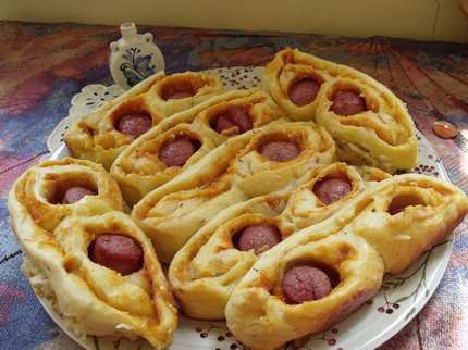 Pizzás,virslis pávaszem